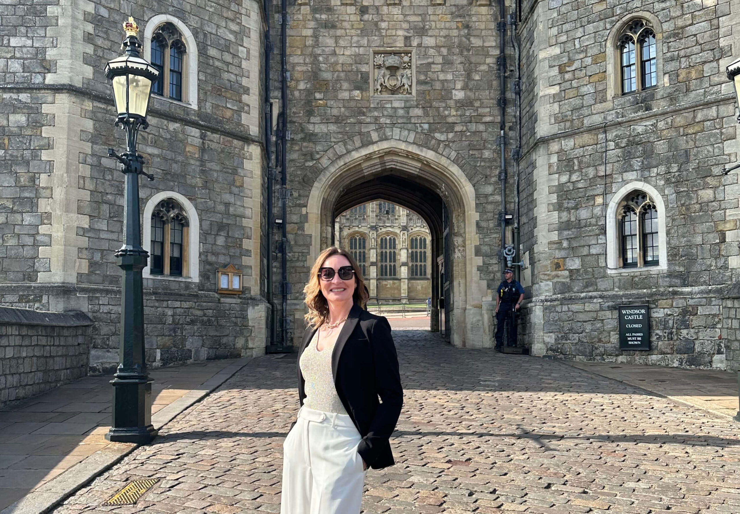 Joanne Kay, Finance and Operations Director of Technical Services, outside Windsor Castle